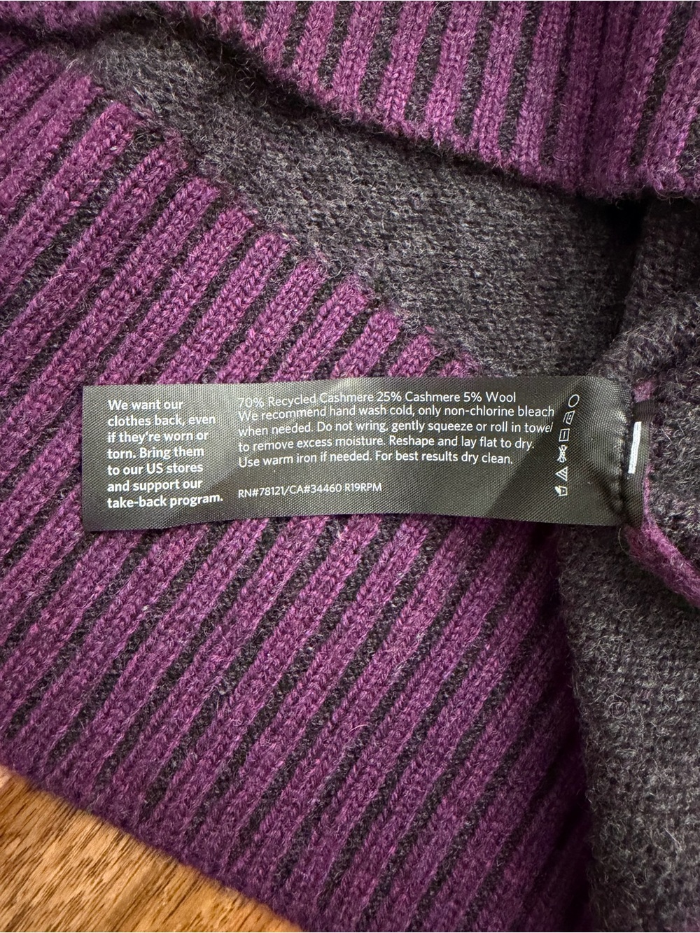 Eileen Fisher Cashmere Crew Neck Sweater in Plum - Picture 10 of 10